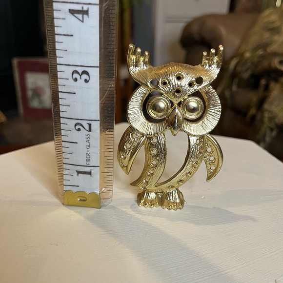 3.5” Vintage Brass Owl Earring Holder - Picture 7 of 7